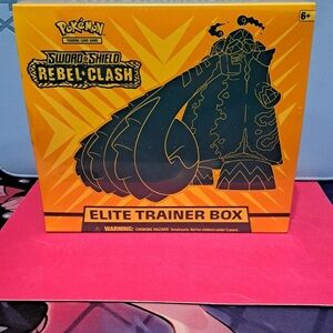 Pokemon Sword & Shield Rebel Clash Elite Trainer Box - Yellow and Black